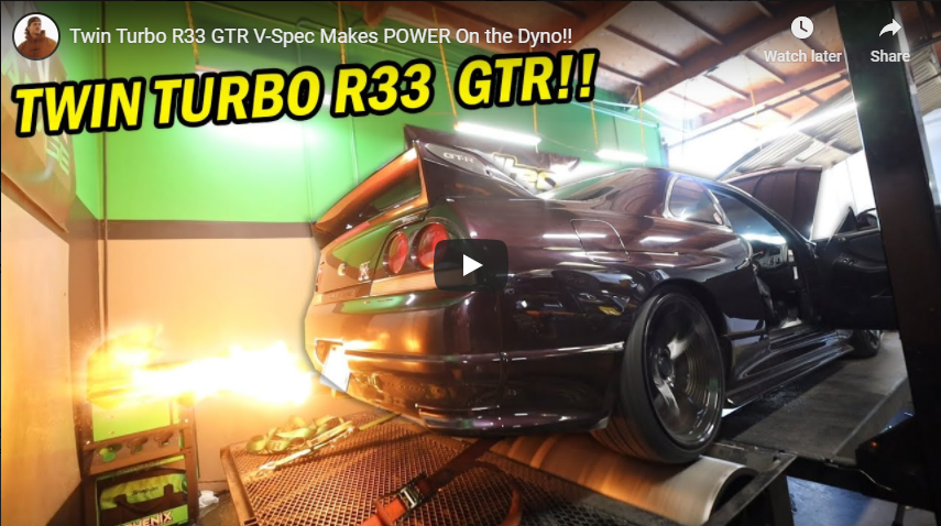 Twin Turbo R33 GTR V-Spec Makes POWER On the Dyno!!