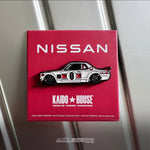 Nissan Skyline GT-R (KPGC10) Hakosuka Enamel Pin - White/Red